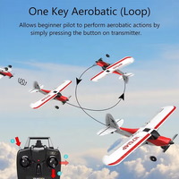 Avion RC Volantex Sport Cub 500 RTF avec moteur brushless, prêt à voler, gyroscopique, avec télécommande, envergure 500 mm