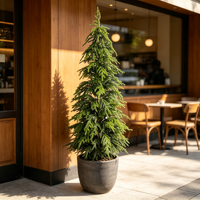 Hochwertiger 150cm Künstlicher Kiefernbaum Faux-Bonsai-Pflanze Künstliches Grün für Heim-Ecken-Garten-Dekoration