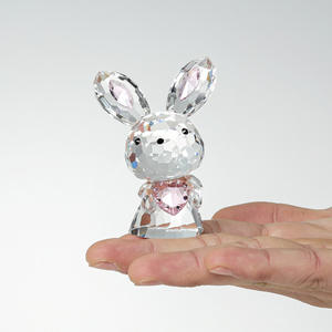 Figura de Conejo de Cristal, Ecológica, Pulida, en Forma de Bola, Recuerdo, Regalo, Decoración para el Hogar, Primavera, Pascua - Product Image 2