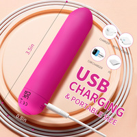 App-Steuerung USB Aufladbar 10 Vibrationsmodi 100% Wasserdicht Leiser Mini Bullet Vibrator Frauen Sexspielzeug