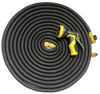 Manguera de Jardín Extensible, Manguera de Agua Retráctil Mágica con Conector de Latón y Pistola de Riego de 8 Modos para Riego de Jardín y Lavado de Autos