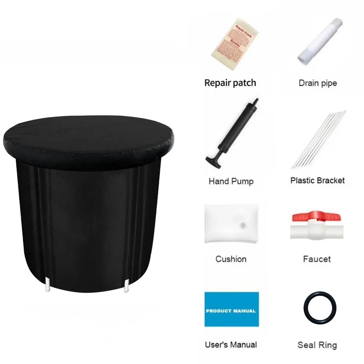 Una bañera + cubierta de polvo