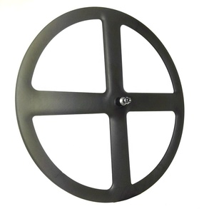 Ruota per pista per bicicletta a <span class=keywords><strong>4</strong></span> razze 700C ruota per pista posteriore in carbonio Fixie a velocità singola copertoncino 23MM - Product Image 6