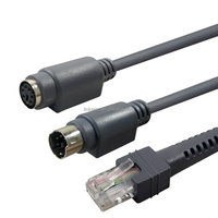 Câble de données KB/PS2 vers câble de scanner de codes à barres RJ45 pour câble de scanner de codes à barres Zebra/Symbol/Motorola