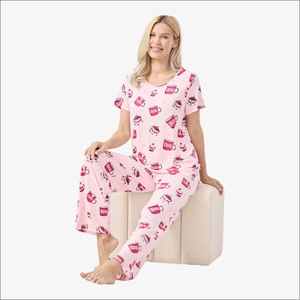 Pijama de Mujer de Modal Tencel, Fabricante OEM, Impresión Personalizada, Fabricación en Vietnam, Ropa de Dormir de Mujer de Longitud Completa - Product Image 3