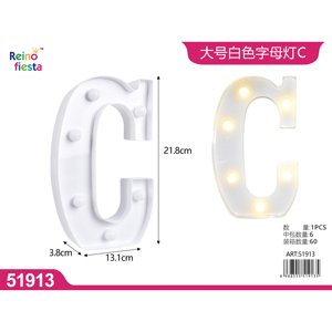 LED bianco lettera C segno decorativo in PVC illuminato casa interna e ufficio segno decorativo - Product Image 1