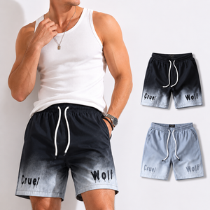 Set Streetwear Personalizzato 100% Cotone per <span class=keywords><strong>Uomo</strong></span>, T-shirt Larga con Ricamo a Patchwork e Pantaloni Stampati, Completo Due Pezzi - Product Image 1