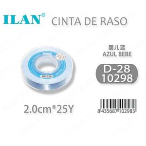 Nastro in Raso Ilan 2.0cm 25Y Azzurro Baby per Artigianato - Product Image 3