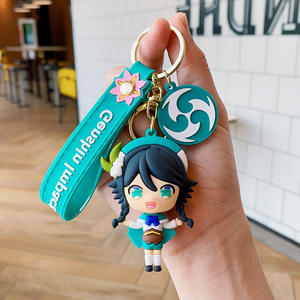 Porte-clés mignon Genshin Impact, pendentif en PVC, poupée en caoutchouc pour voiture, porte-clés pour sacs et petit cadeau pour fille - Product Image 3