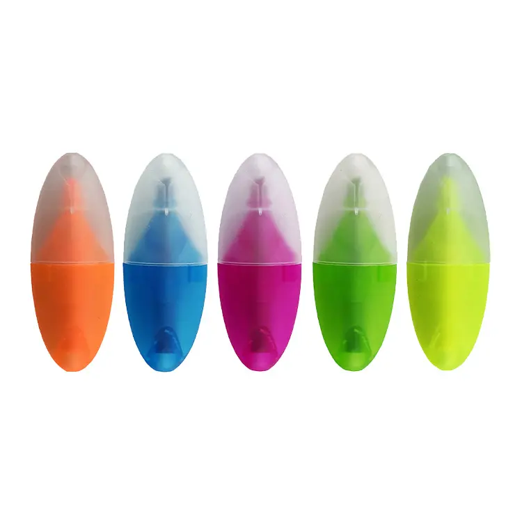 BKS novo estilo Promocional 6 cores ovo forma mini highlighter Multi Color Marker Pen For Kids