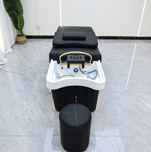 Cama de lavado de cabello estilo tailandés para terapia capilar, para salón de belleza y centro de estética, diseño moderno, cama de masaje de cuero con función de extracción de orejas - Product Image 6