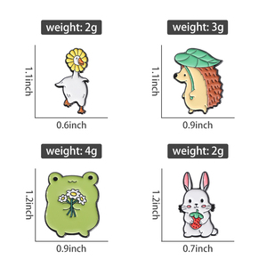 Schattige Dieren Email Spelden Custom Konijn Kikker Egel Gans Broches Revers Badges Dieren Sieraden Cadeau Voor Kinderen Vrienden - Product Image 6