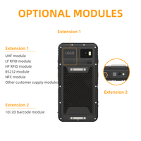 OEM T60 impermeable Android 13 PDA UHF RFID lector 500NITs escáner de código de barras Industrial duradero impresora de mano Industrial WIFI Industrial