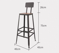 Ensemble de table et de chaises de salle à manger de restaurant commercial en bois et plastique moderne avec dossier, meubles d'extérieur