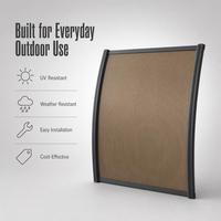 Auvent en polycarbonate brun, abri solaire en PC, toit résistant aux intempéries pour porte, fenêtre, allée