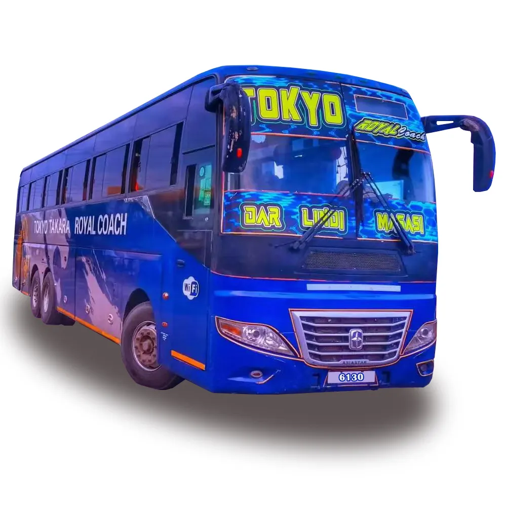 Rei do Transporte Rodoviário Ônibus na África Oriental Indústria de Viagens Venda quente Ônibus de Passageiros 50-70seating Weichai Motor Poderoso Motivador