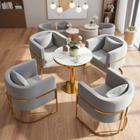 Ensemble de chaises de conférence nordiques, table moderne luxueuse de petite taille, idéal pour l'école, le salon, l'hôtel, la zone de réception, ensembles de canapés combinés