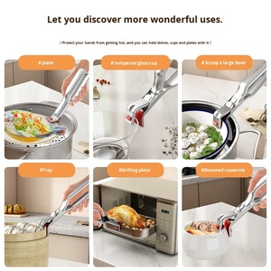 Stainless Steel Bowl Plate <b>Clip</b> Anti-Scalding Anti-Slip Kitchen <b>Tool</b> for Steamed Vegetables - Product Image 2