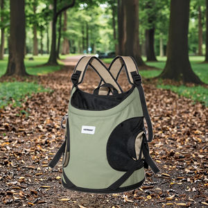 Ransel pembawa hewan peliharaan kucing anjing, tas Tote portabel bahu ganda, bernapas untuk bersepeda, luar ruangan, bersepeda, tamasya, mendaki ukuran besar - Product Image 2