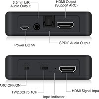 Extracteur audio 4K 60Hz en métal 20b pour Switch, convertisseur répartiteur vers optique SPDIF et 3,5 mm