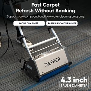 Dapper Counter Rotating <b>Brush</b> Commercial <b>Carpet</b> Hard Floor Cleaner 18 In 450 Rpm Quiet 53 Dba Heavy Duty - Product Image 5