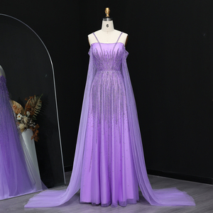 Vestido <span class=keywords><strong>de</strong></span> Noche Morado Jancember XD024 con Tirantes Finos, Vestido <span class=keywords><strong>de</strong></span> Gala con Cuentas, Corte en A, Vestido <span class=keywords><strong>de</strong></span> <span class=keywords><strong>Fiesta</strong></span> <span class=keywords><strong>de</strong></span> Cuento <span class=keywords><strong>de</strong></span> Hadas - Product Image 2