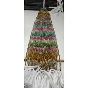 M.Y.GEMS Cuentas Redondas de Turmalina Multicolor Natural, Corte Microfacetado a Máquina, Hilos de 12.5 Pulgadas, 3.50mm, Varios Colores, Tercera Parte - Product Image 2