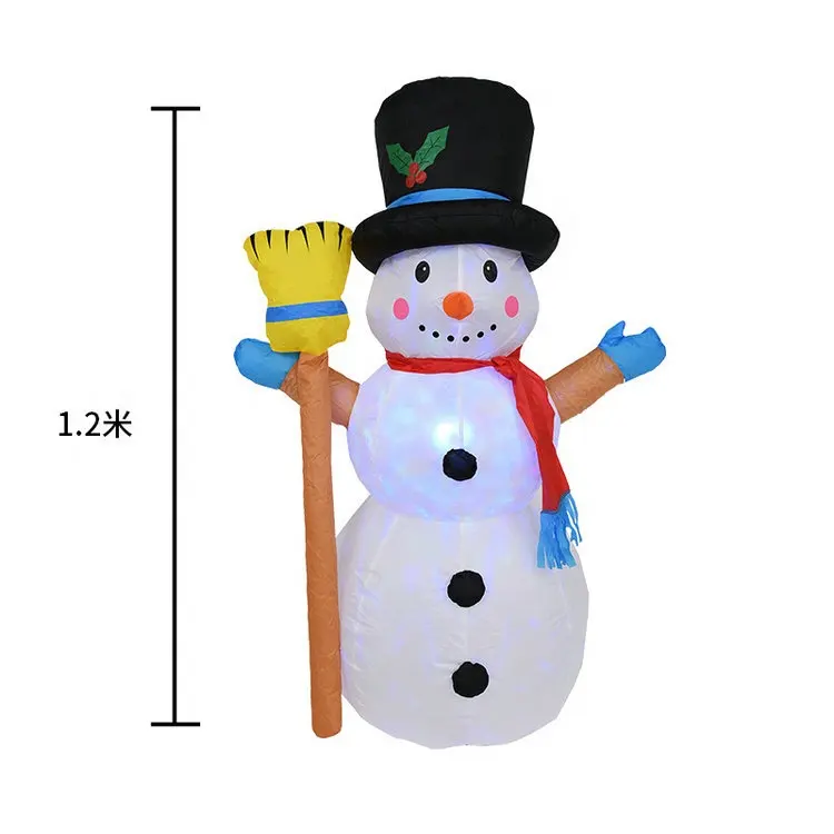 Boneco de neve inflável, novo estilo, natal, exterior, decorações para quintal, boneco de neve, com luzes led rotativas