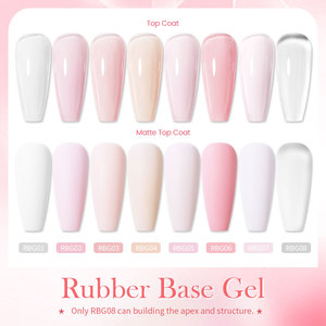 BORN PRETTY 250g Gel de Base en Caoutchouc Coloré Auto-nivelant Rose Nude Neutre Transparent <span class=keywords><strong>Résine</strong></span> Française Couche de Base Gel Polish <span class=keywords><strong>pour</strong></span> <span class=keywords><strong>Ongles</strong></span> - Product Image 3