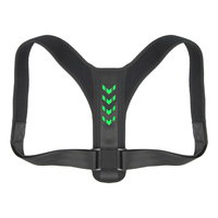 LADYGLOW Ceinture de soutien dorsale ajustable pour scoliose, pour hommes et femmes, en néoprène, correcteur de posture