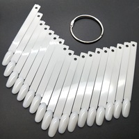 Lot de 50 faux ongles roses vifs en amande pour manucure, présentoir de couleurs de vernis gel, idéal pour la pratique en salon de beauté