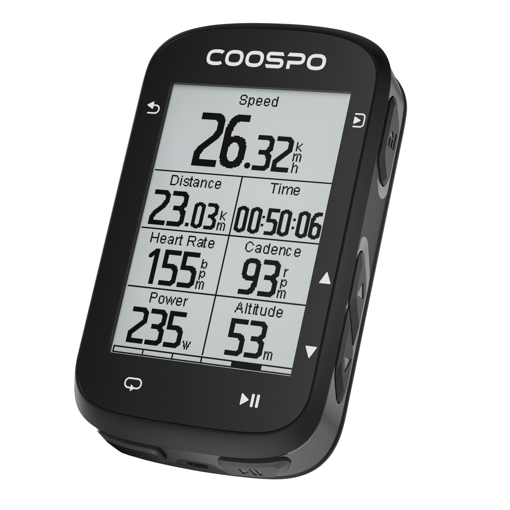 CooSpo CS500 - Compteur GPS Vélo Sans Fil Ultra-Précis Avec Navigation Intégrée, Écran 2.6" Et 45h D'Autonomie - IPX7 Étanche