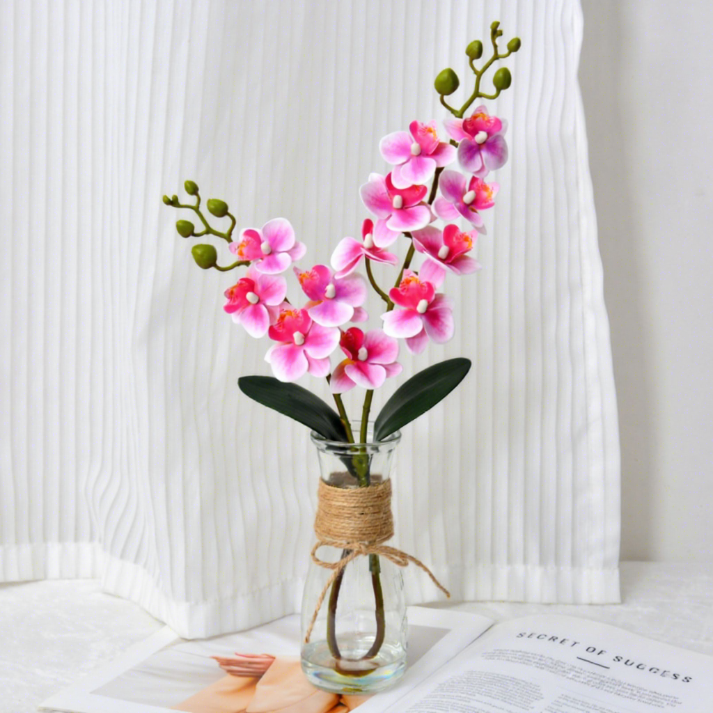 Vasque en verre rose rouge