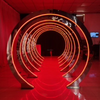 Tunnel lumineux LED RVB personnalisé pour décoration intérieure, arche, podium, scène, toile de fond, fournitures pour mariage et fête
