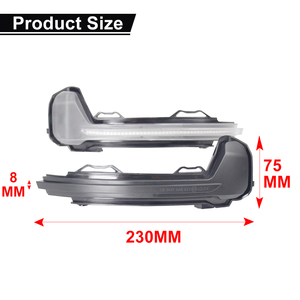Indicador lateral de señal de giro LED dinámico, luz indicadora de espejo retrovisor automático para VW Tiguan <span class=keywords><strong>MK2</strong></span> 2017 2018 2020 <span class=keywords><strong>Touareg</strong></span> MK3 2019 - Product Image 3