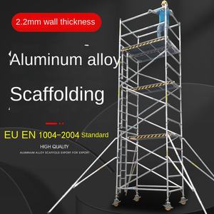 Échelle de levage d'échafaudage d'escalade d'alliage d'<span class=keywords><strong>aluminium</strong></span> industriel moderne roue de construction mobile à chargement rapide décoration extérieure de roue - Product Image 5