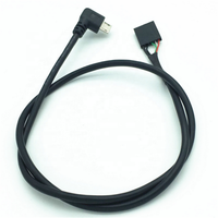 Câble de charge Micro USB mâle à angle droit vers Dupont 5 broches pour cartes mères d'ordinateurs