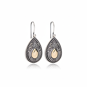 Authentic Drop Shape Charm Design Vintage Earrings Handcrafted Wholesale 925 <b>Sterling</b> <b>Silver</b> Jewelry - Product Image 2