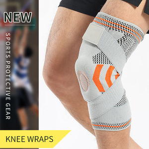 In Stock supporto per <span class=keywords><strong>ginocchio</strong></span> a compressione In Nylon per supporto per ginocchiera regolabile da basket con ginocchiera - Product Image 1