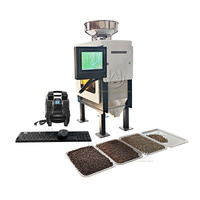 HCS100 mesin penyortir warna, Mini portabel bisa digerakkan 50-150kg/jam CCD biji lada rapa, biji kopi, penyortir warna