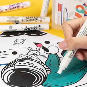 Marcadores de Pintura Acrílica con Tinta a Base de Agua Bview Art 2025, 24 Colores, <span class=keywords><strong>para</strong></span> <span class=keywords><strong>Porcelana</strong></span> - Product Image 2