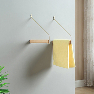 Hiện Đại Đồng bằng Gỗ Kim Loại lối vào tường cây Áo Nhỏ Chủ dọc tấm Tường mountable quần áo móc áo khô Giá đứng - Product Image 4