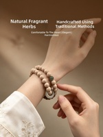 Gelang Manik-Manik Dupa Youfen Simple-Heart Melati Putih Lily Herbal Aromatik Buatan Tangan Metode Tradisional Buatan Cina