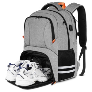 Sac à dos de gymnastique avec compartiment à chaussures, sac à dos de voyage résistant à l'eau avec port USB pour ordinateur portable, <span class=keywords><strong>sport</strong></span>, camping, randonnée - Product Image 1