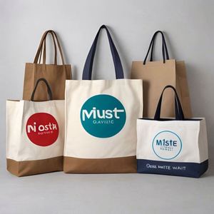 Bolsa de Tela de Lona Reutilizable para Compras, Diseño de Moda, Ecológica, con Logotipo Personalizado Impreso - Product Image 1