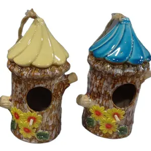 Ceramic bird house porcelain pet feeder garden decoration bird feeder souvenir gift