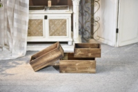 Ferme fait à la main personnalisé pouf Table basse décor plateau en bois naturel en bois fruits vin stockage caisse boîte rustique caisses en bois
