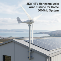 Système éolien à axe horizontal 3KW en gros, matériaux durables et installation facile pour les zones éloignées