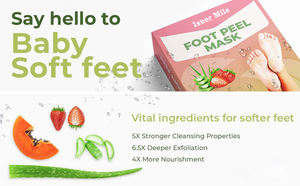 Maschera Peeling per <span class=keywords><strong>piedi</strong></span> alla fragola maschera per la rimozione della pelle morta per la riparazione del tallone incrinato per i <span class=keywords><strong>piedi</strong></span> morbidi del bambino - Product Image 6