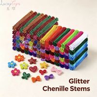 1000 pièces de bâtonnets de chenille multicolores en vrac, bâtonnets en fil pelucheux pour enfants, jouets éducatifs STEM DIY